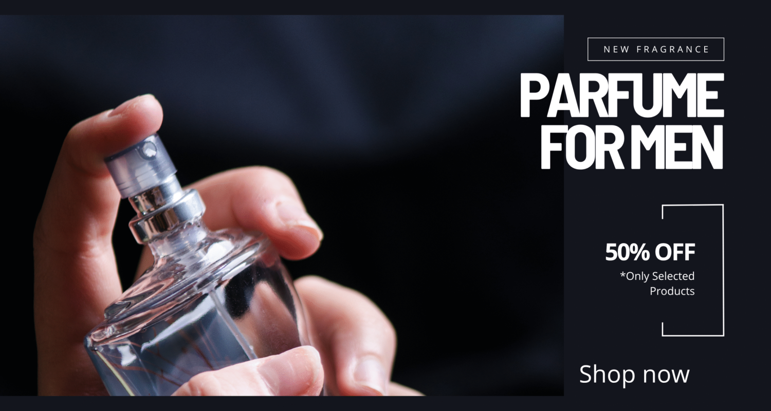 Black Perfume for Men Landscape Banner